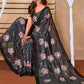 Classic Georgette Black Booti Saree