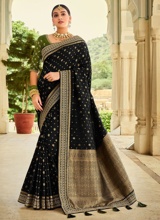 Classic Banarasi Silk Black Weaving Saree