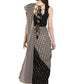 Contemporary Georgette Black Foil Print Saree