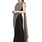 Contemporary Georgette Black Foil Print Saree