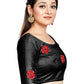 Designer Blouse Art Silk Black Embroidered Blouse