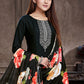 Pant Style Suit Muslin Black Embroidered Salwar Kameez