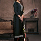 Pant Style Suit Muslin Black Embroidered Salwar Kameez