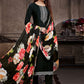 Pant Style Suit Muslin Black Embroidered Salwar Kameez