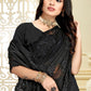 Trendy Saree Net Black Embroidered Saree