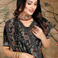 Classic Net Black Cord Work Saree