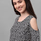 Casual Kurti Cotton Black Weaving Kurtis