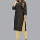 Designer Kurti Cotton Black Print Kurtis