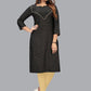 Designer Kurti Cotton Black Print Kurtis