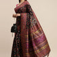 Contemporary Cotton Silk Black Woven Saree