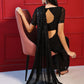 Designer Georgette Black Embroidered Saree