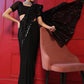 Designer Georgette Black Embroidered Saree