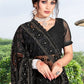 Classic Net Black Diamond Saree