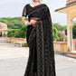Classic Net Black Diamond Saree