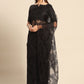 Contemporary Net Black Embroidered Saree