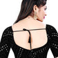 Designer Blouse Georgette Black Embroidered Blouse