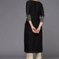 Designer Kurti Silk Black Embroidered Kurtis