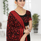 Contemporary Georgette Black Embroidered Saree