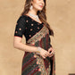 Contemporary Georgette Black Embroidered Saree