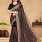 Contemporary Georgette Black Embroidered Saree