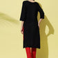 Casual Kurti Cotton Black Fancy Work Kurtis