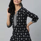 Casual Kurti Cotton Black Print Kurtis