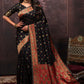 Contemporary Silk Black Weaving Saree