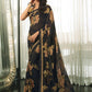 Contemporary Georgette Black Lace Saree