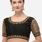 Designer Blouse Silk Black Embroidered Blouse