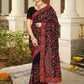 Classic Georgette Black Embroidered Saree