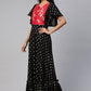 Casual Kurti Georgette Black Foil Print Kurtis