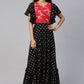 Casual Kurti Georgette Black Foil Print Kurtis