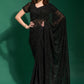 Trendy Saree Georgette Black Diamond Saree