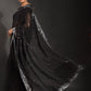 Contemporary Georgette Black Embroidered Saree