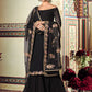 Palazzo Salwar Suit Georgette Black Embroidered Salwar Kameez