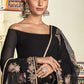 Palazzo Salwar Suit Georgette Black Embroidered Salwar Kameez