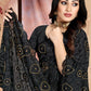 Designer Net Black Embroidered Saree