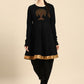 Casual Kurti Rayon Black Embroidered Kurtis