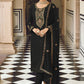 Salwar Suit Faux Georgette Black Embroidered Salwar Kameez