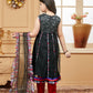 Pant Style Suit Net Black Embroidered Kids