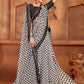 Classic Net Black Digital Print Saree