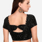 Designer Blouse Net Black Sequins Blouse