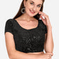Designer Blouse Net Black Sequins Blouse