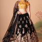 A Line Lehenga Net Black Dori Work Lehenga Choli