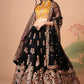 A Line Lehenga Net Black Dori Work Lehenga Choli