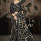 Classic Brasso Organza Black Print Saree