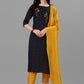 Pant Style Suit Handloom Cotton Black Embroidered Salwar Kameez