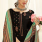 Salwar Suit Pashmina Black Embroidered Salwar Kameez
