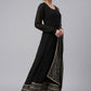 Anarkali Suit Georgette Black Plain Salwar Kameez