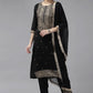 Salwar Suit Rayon Viscose Black Print Salwar Kameez